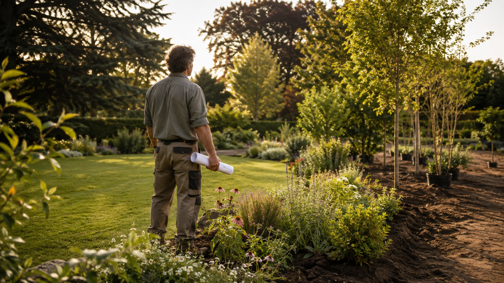 Parabola dei talenti nel lavoro creativo del giardiniere