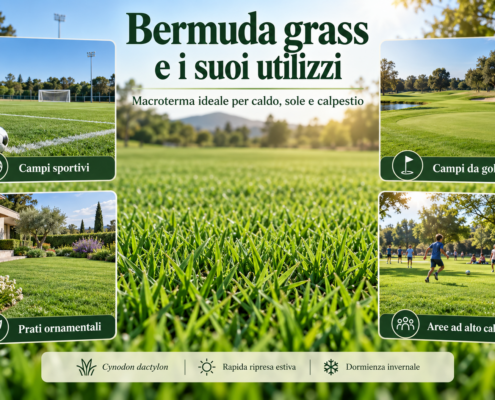 Bermuda grass utilizzata in campi sportivi, golf e prati ornamentali